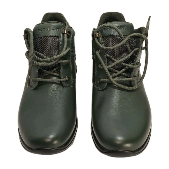 🟩 Rockport Men's 9.5 Shoes EUC • Leather Oxford Comfort • Green Lace-Up 🟩 - Picture 3 of 6